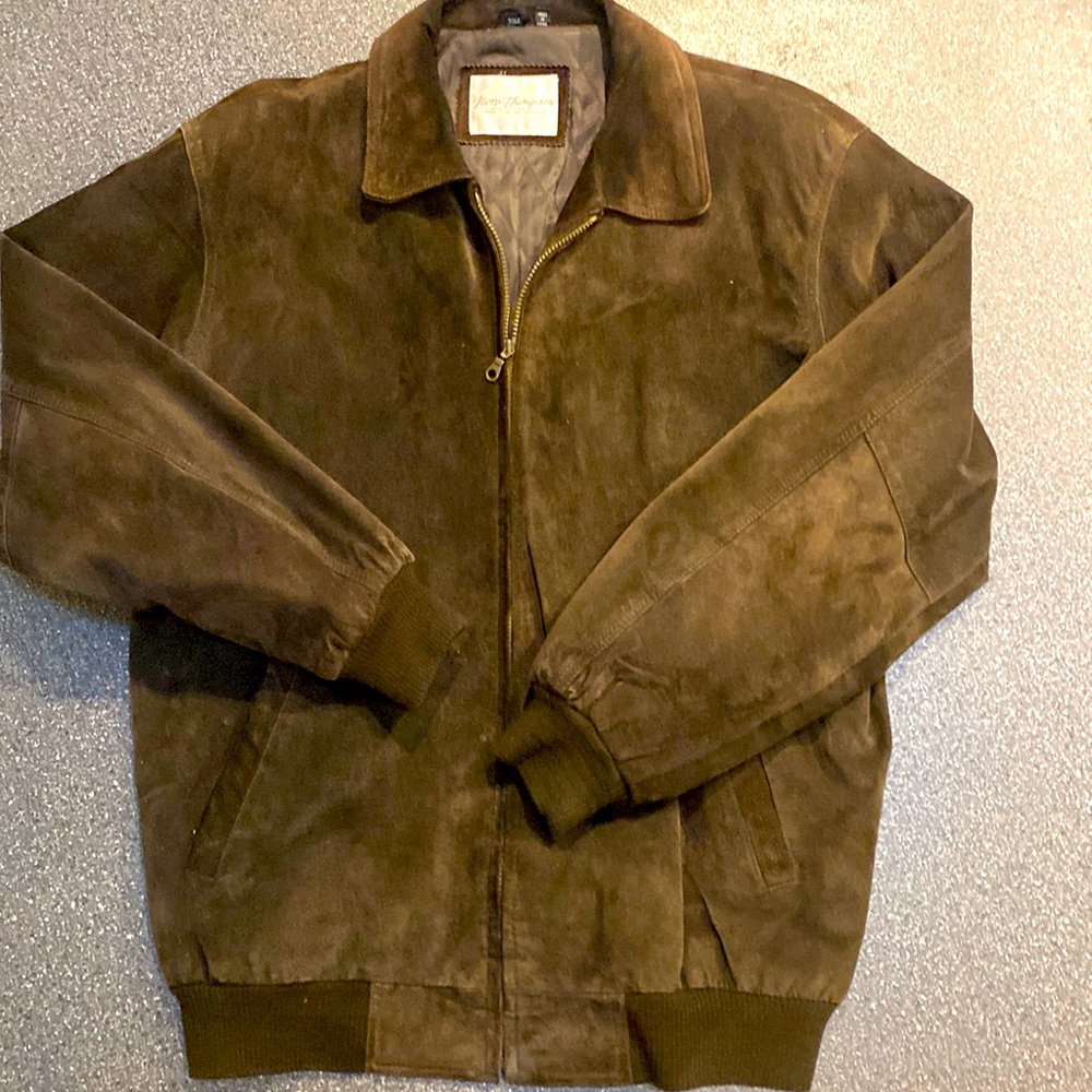 LIKE NEW! Norm Thompson Leather Bomber Jacket😎